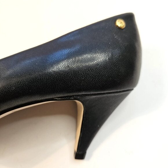 Etienne Aigner Blue Leather Pointed Toe Kitten Heel Pumps Women's Size 5 Heels - Picture 8 of 10